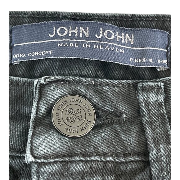 John John Made in Heaven‎ Womens Black Quilted Jeans Button Fly Ankle Zip 27 - Picture 7 of 10